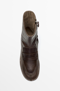 Massimo Dutti Мягкие кожаные ботинки, коричневый