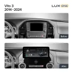 Магнитола для Mercedes-Benz Vito W447 2014-2024 без NTG - Teyes LUX ONE 360 монитор 12.3" 2K QLED на Android 10, Быстрая, CarPlay, 4G SIM-слот, 4 камеры в комплекте