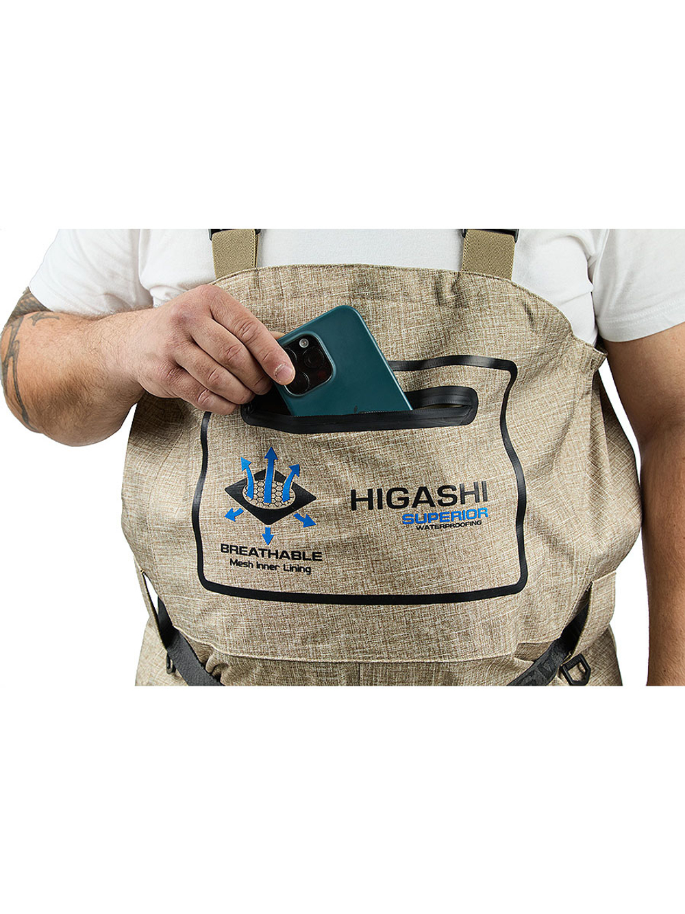 Вейдерсы забродники для рыбалки HIGASHI Fisherman SE pvc w/felt boot (войлочная подошва) S