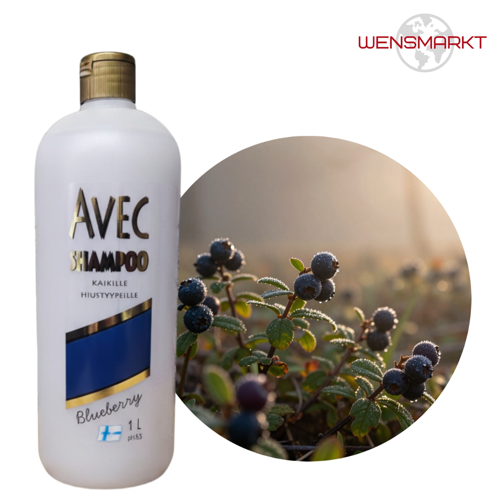 Шампунь AVEC Blueberry для всех типов волос, 1 л, Финляндия