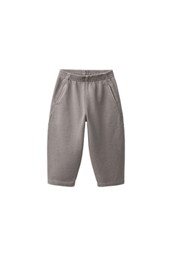 ZARA БРЮКИ BARREL ИЗ ФУТЕРА, СЕРО-КОРИЧНЕВЫЙ