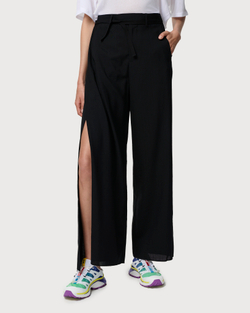 MM6 MAISON MARGIELA БРЮКИ ЖЕНСКИЕ ЧЕРНЫЕ С ЗАПАХОМ