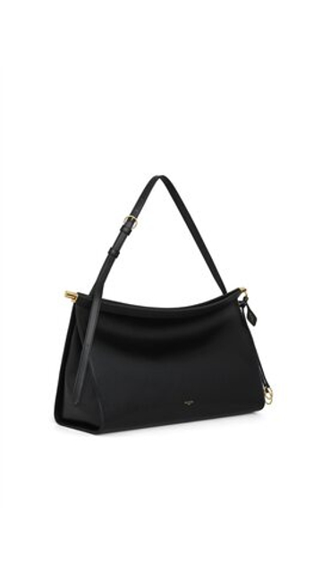 ALAÏA БОЛЬШАЯ СУМКА LE CLICK EAST WEST ИЗ ТЕЛЯЧЬЕЙ КОЖИ, ЧЕРНЫЙ