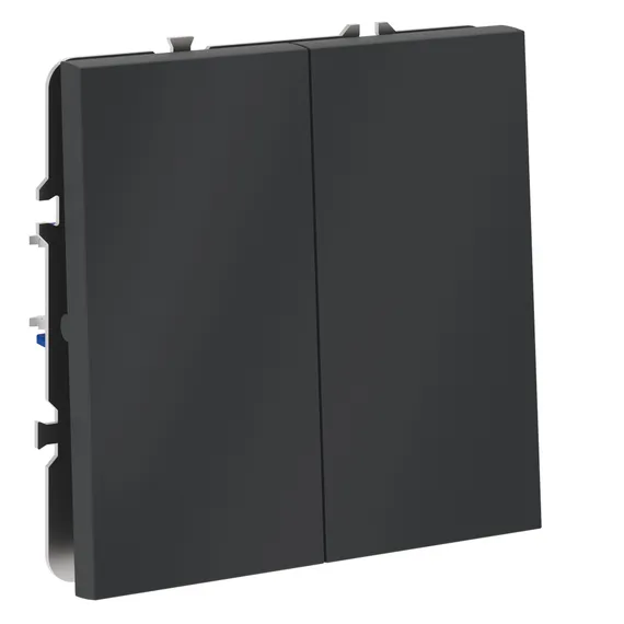 перекрёстный переключатель двухклавишный Voltum S70 Графит VLS020507
