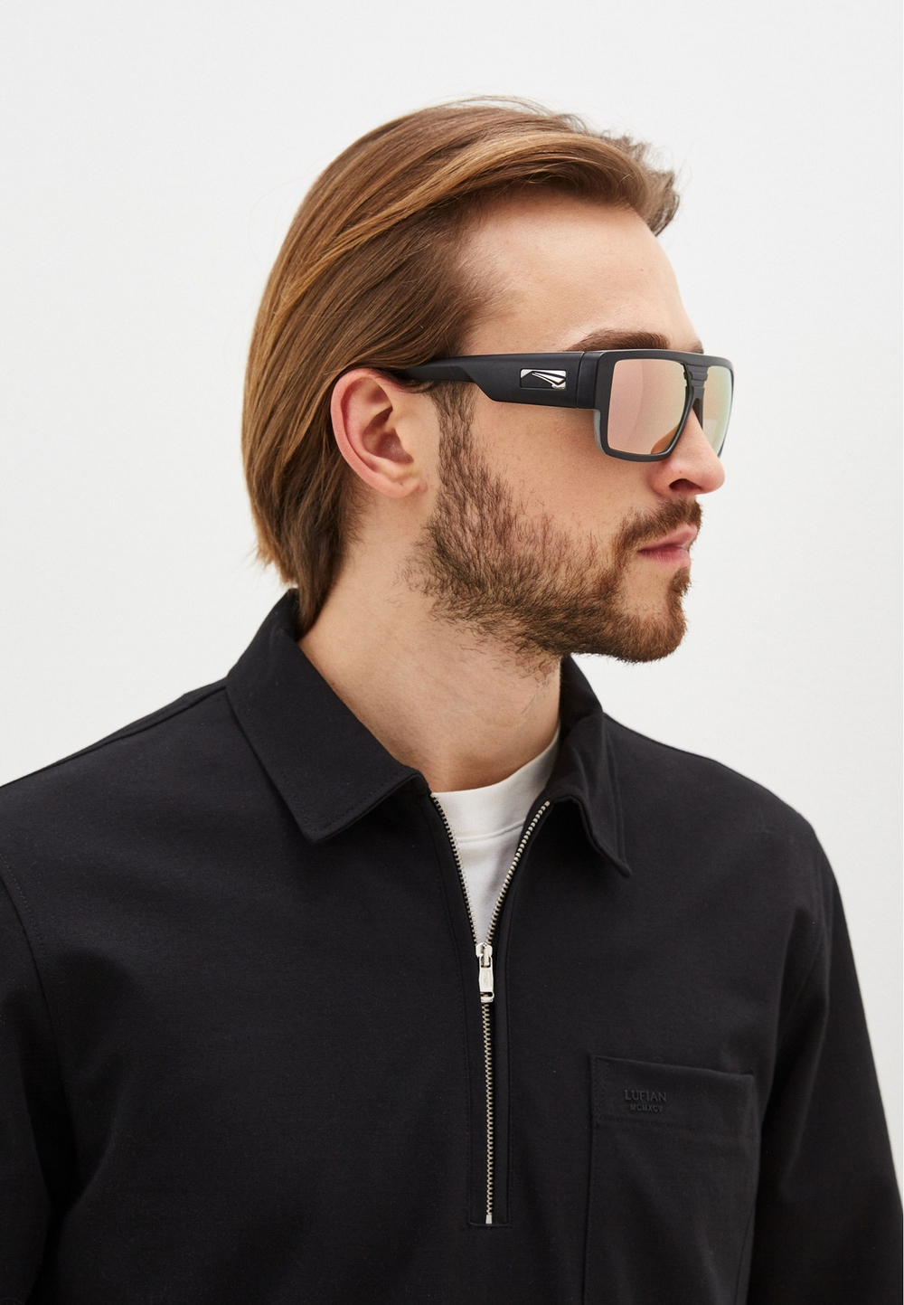 Спортивные очки LiP Rock / Matt Black-Gloss Grey / PC / Zeiss ML Rose Gold Mirror Lens