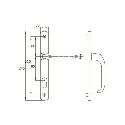 Комплект ручек на планке DORMA bremen 85/30/8мм белая (RAL9016)