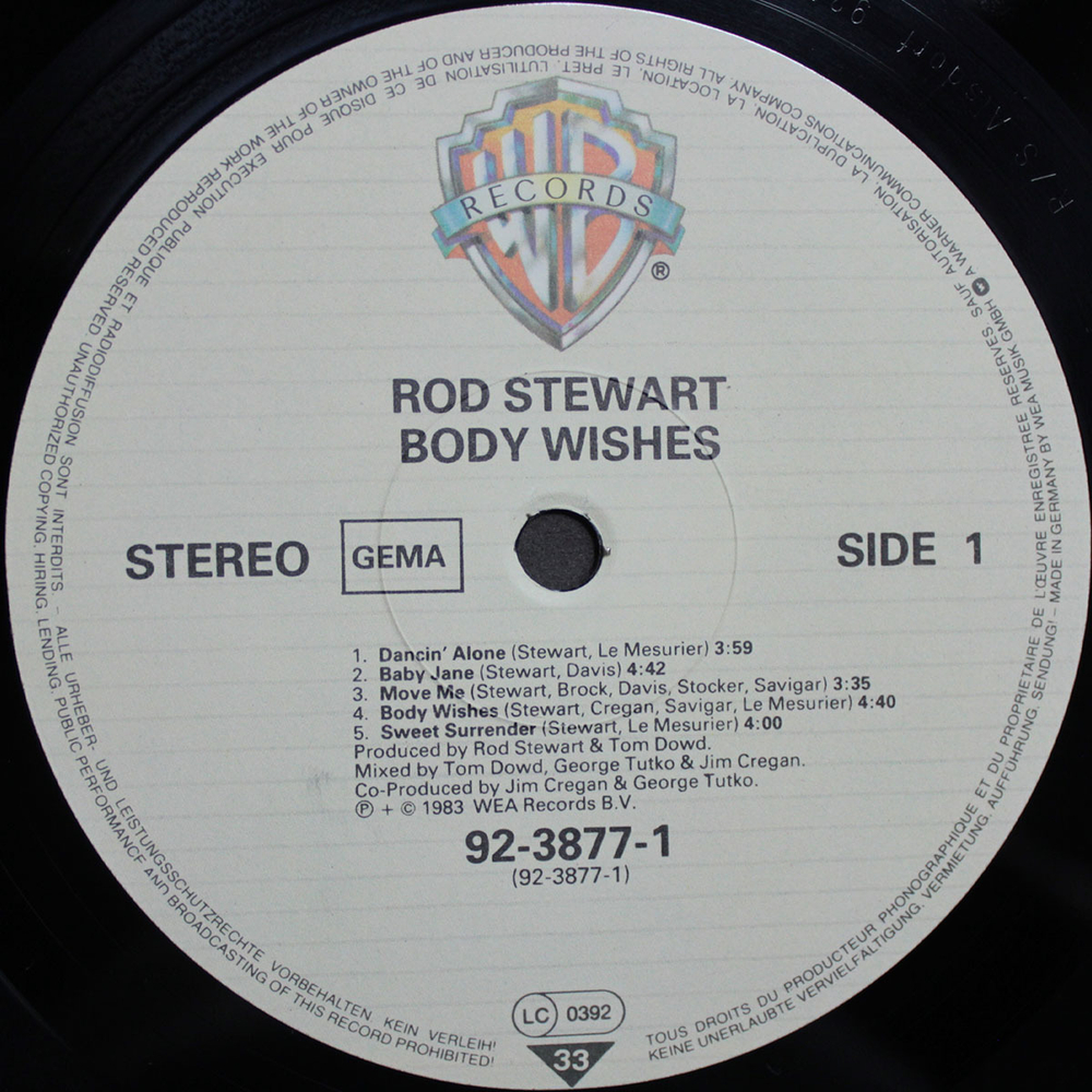 Rod Stewart / Body Wishes (LP)