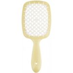 Расческа для волос JANEKE SuperBrush The Original Small  мини жёлтая с белым