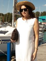 Платье льняное Тропик (белое) П16032-1М LT Collection