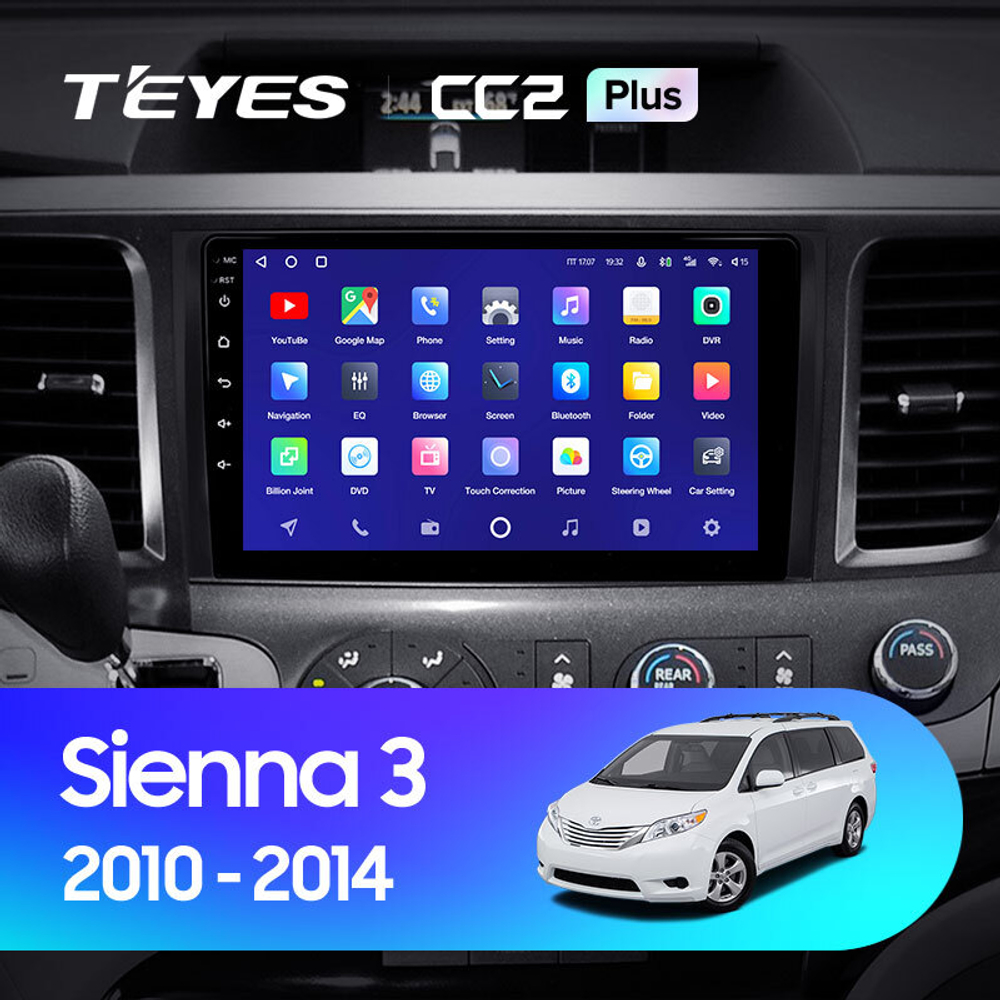 Teyes CC2 Plus 9" для Toyota Sienna 2010-2014