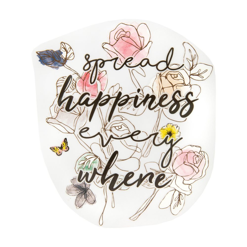 Термотрансфер "Spread happiness" 12.5х14.5 см, 1 шт, Gamma "M" №02 M-218