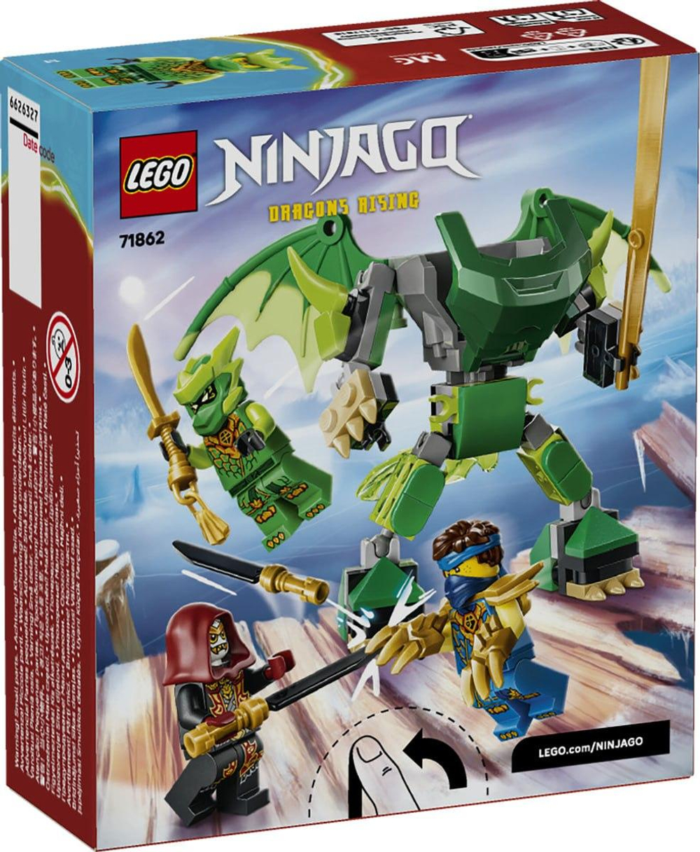 Конструктор Лего Ниндзяго Битва роботов-драконов Ллойда 71862 | LEGO NINJAGO Lloyd's Dragon Mech Battle 81 деталь | 6+