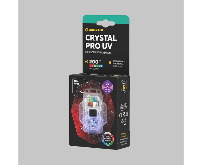 Мультифонарь Armytek Crystal Pro UV Red (F10301RUV)