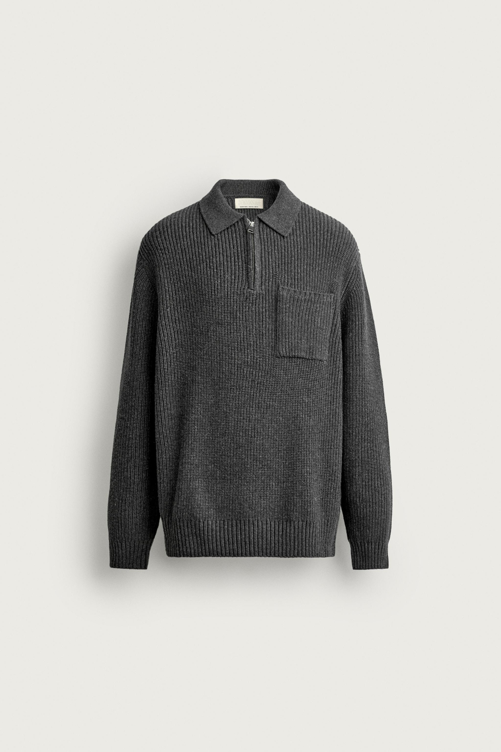 ПОЛО ИЗ ДВУХИЗНАНОЧНОГО ТРИКОТАЖА, ХЛОПКА И ШЕРСТИ — ZARA