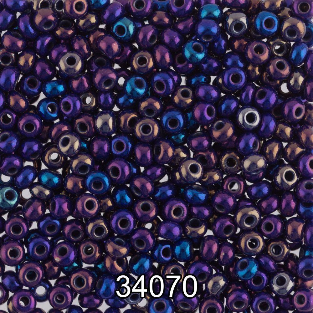 Бисер Preciosa 10/0 (2.3 мм), 500 г, 34070 (Ф027) синий/меланж Бисер Preciosa 10/0 (2.3 мм), 500 г, 34070 (Ф027) синий/меланж