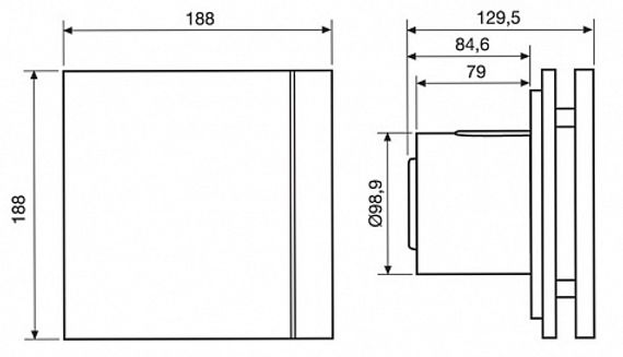 Вентилятор Soler & Palau Silent Design 100 CRZ 4C Champagne (Таймер)
