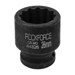 Головка ударная 26мм 12гр. 1/2'' RockForce RF-44826