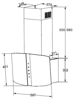 Наклонная вытяжка Hansa OKP 6543 SH