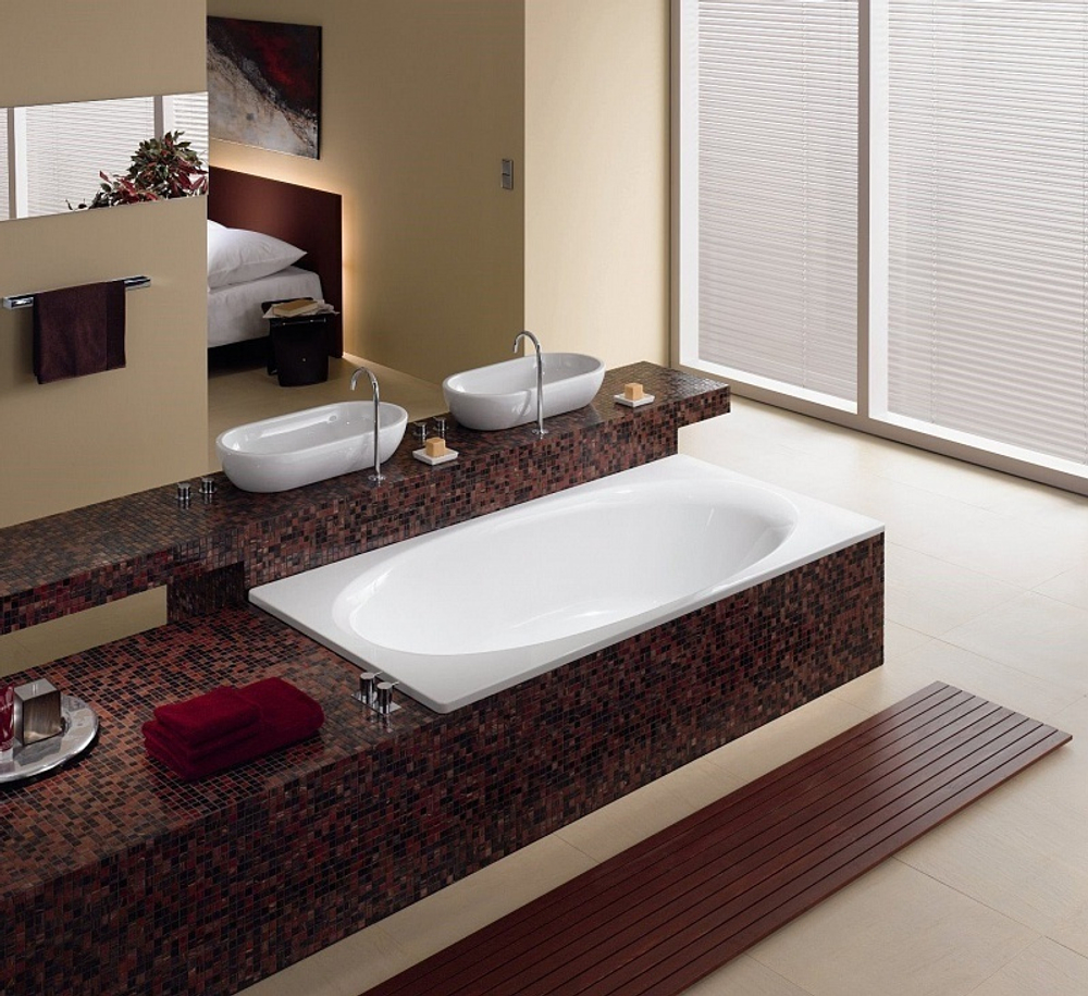 Ванна, серия ELLIPSO DUO, mod.230, размер 1900*1000*450, Easy clean, alpine white, без ножек