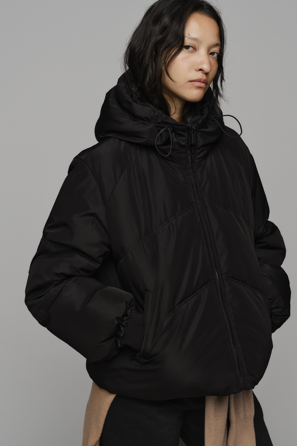 СТЕГАНЫЙ АНОРАК С КАПЮШОНОМ WATER REPELLENT WINDPROOF — ZARA