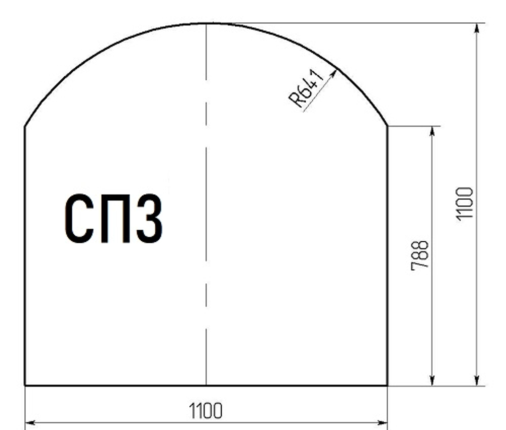Лист стеклянный напольный СП-3 1100х1100х6мм
