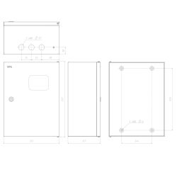 Корпус металлический навесной ЭРА SIMPLE ЩУ-3-1-0 (395x310x155) IP54 У2 серый | Электротовары