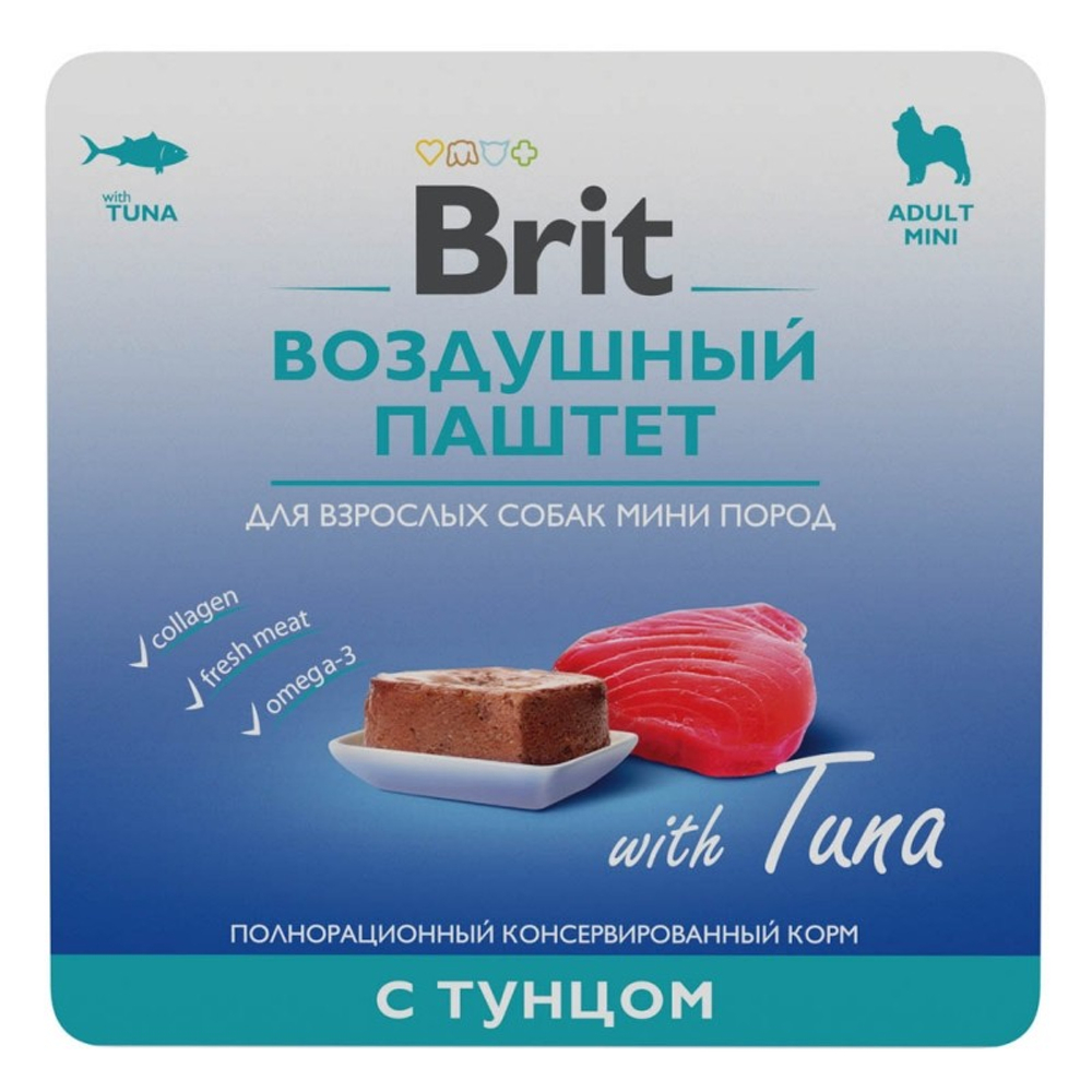 Brit Mini Воздушный паштет Тунец ламистер для собак 100 г