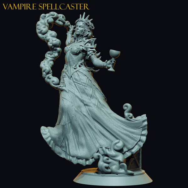 Vampire Spellcaster: Заклинатель Вампиров 32 мм эксклюзивная миниатюра для D&D, Warhammer и коллекций! Высокая детализация!