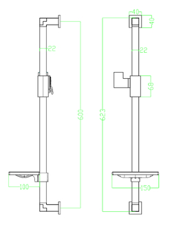 Стойка для душа Lemark LM8069C с мыльницей