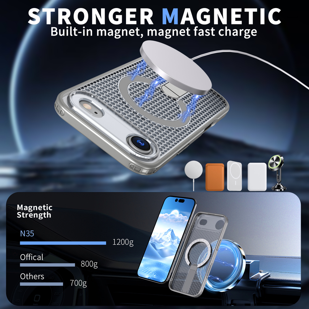 Прозрачный чехол Mesh Pro Magnetic Case для iPhone 17 Air