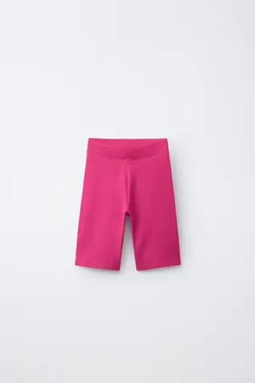 ZARA ОДНОТОННЫЕ ВЕЛОСИПЕДКИ, ЦВЕТ ФУКСИИ