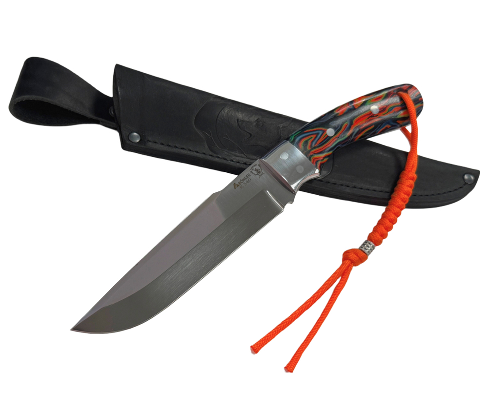 Нож Джокер, цельнометаллический, Bohler K340, микарта