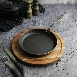 Сковорода для подачи 20 см h2,6 см круглая "Vintage Blued" углерод. сталь ИНДУКЦИЯ P.L.