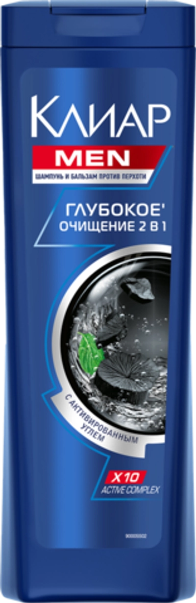 Клиар Men Шампунь Глубокое очищение 2в1 400мл