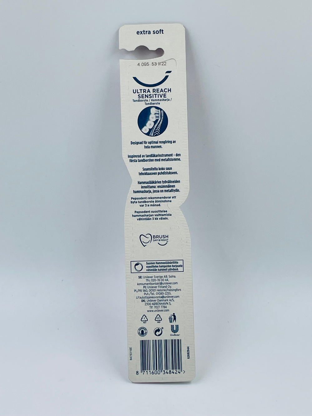 Зубная щетка Pepsodent Ultra Soft Ultra Reach Sensitive (розовая) 1 шт (Из Финляндии)