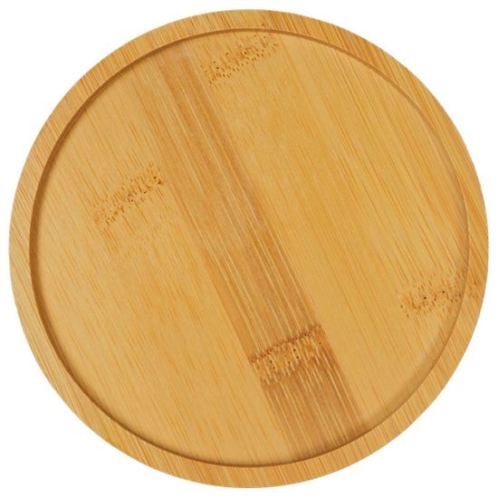 Mr.Kranch Миска "Bamboo" керамическая розовая на бамбуковой подставке, 250мл