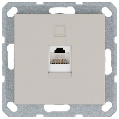 Интернет-розетка RJ45 с накладкой, цвет Тауп