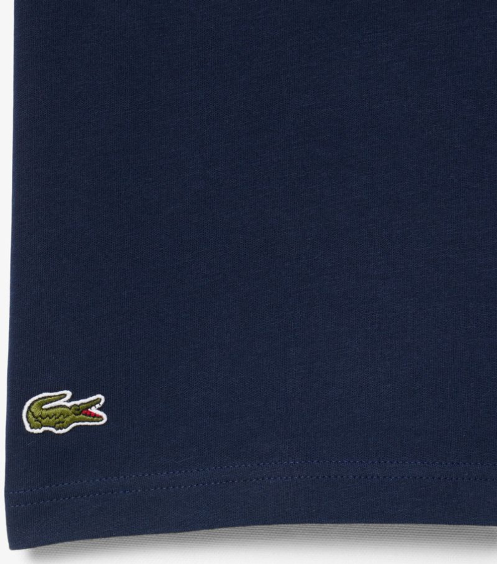 Meski T-Shirt Lacoste Rolex Paris Masters - navy blue