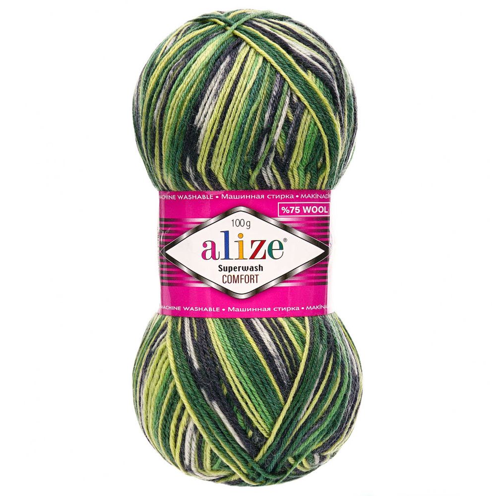 Пряжа Alize (Ализе) Superwash Comfort Socks / уп.5 мот. по 100 г, 420м, 2696 A