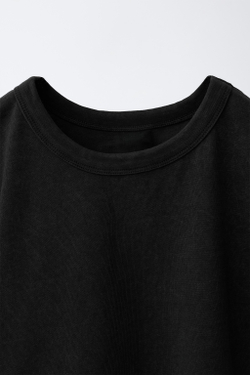 ZARA КОМПЛЕКТ ИЗ ФУТБОЛКИ И БРЮКОВ-БАЛЛОНОВ, ЧЕРНЫЙ