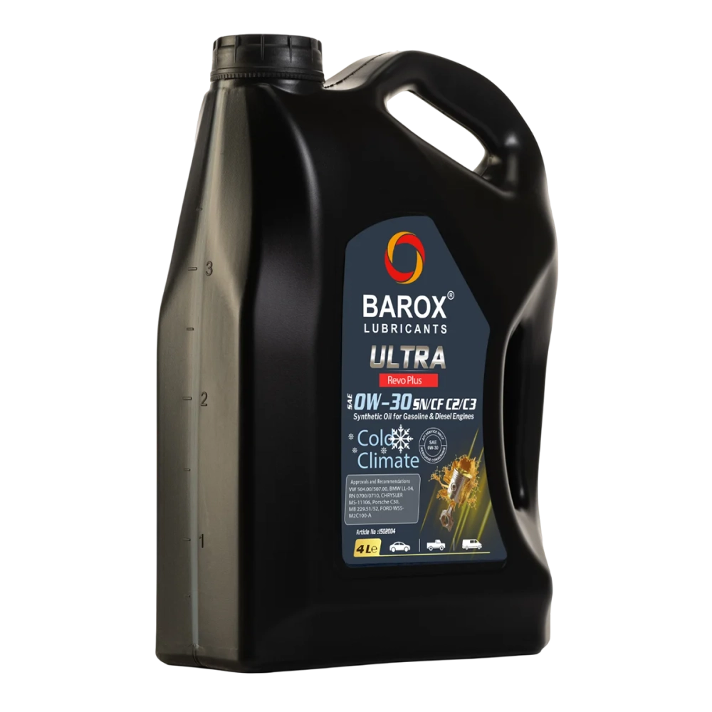 Масло моторное 0W-30 ULTRA Revo Plus BAROX 4л. синт. API SN/CF ACEA C2/C3