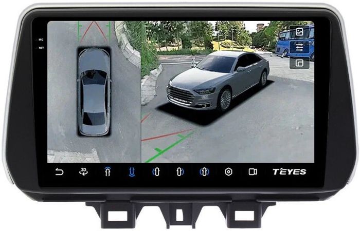 Магнитола для Hyundai Tucson 3 2018-2021 - Teyes CC3-2K-360 на Android 10, Быстрая, 2K QLED, CarPlay, 4G SIM-слот, 4 камеры в комплекте