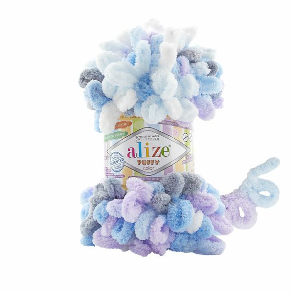 Пряжа Alize (Ализе) Puffy Color / уп.5 мот. по 100 г, 9м, 6524 секционный