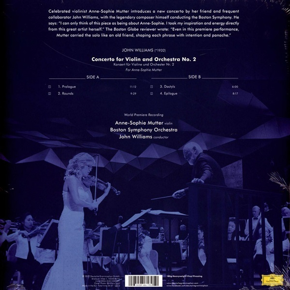 John Williams, Anne-Sophie Mutter, Boston Symphony Orchestra / Williams: Violin Concerto No. 2 (LP)