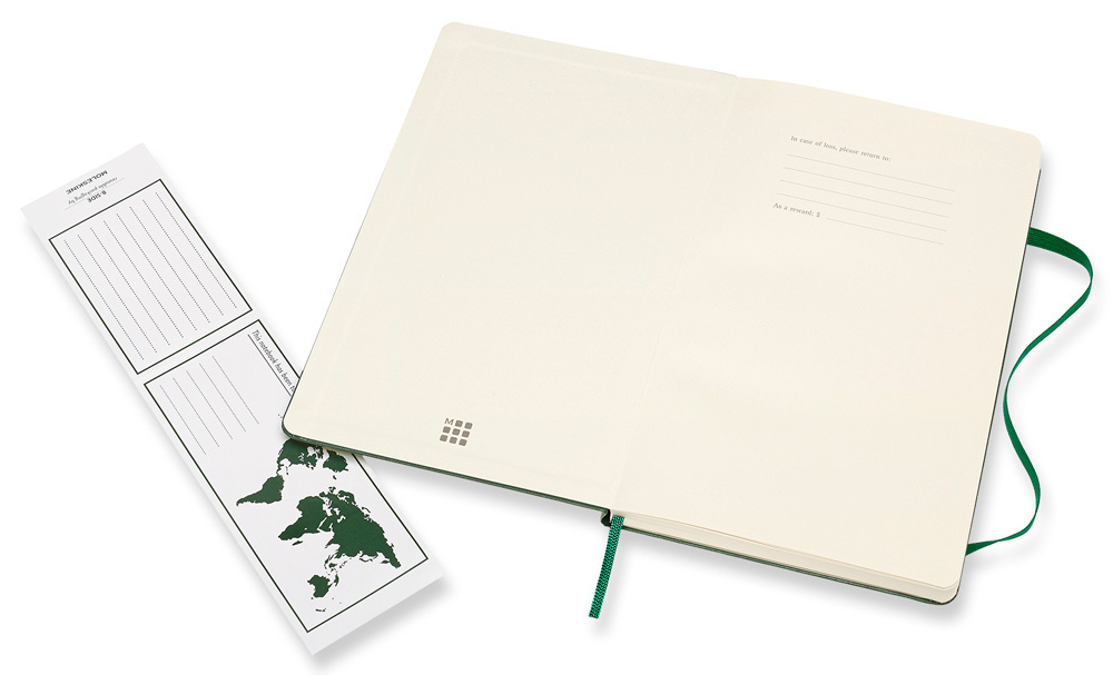 Блокнот Moleskine Classic (QP062K15) Large 130х210мм 240стр. нелинованный твердая обложка зеленый
