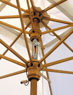 Зонт профессиональный телескопический Ø5 м Scolaro Palladio Telescopic, натуральный, слоновая кость