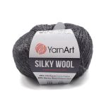 Пряжа YarnArt (ЯрнАрт) Silky Wool / уп.10 мот. по 25 г, 190м, 335 черный
