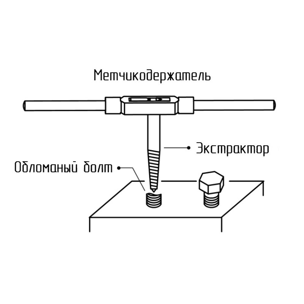 KING TONY (11205SQ) Набор экстракторов, 4-19 мм, 5 предметов