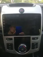 Магнитола для KIA Cerato 2 2008-2013 (климат, рамка серебро) - FarCar S400-DX монитор 9.5" IPS на Android 13, CarPlay
