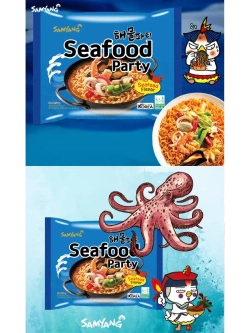 Лапша со вкусом морепродуктов 125 г * 3 шт